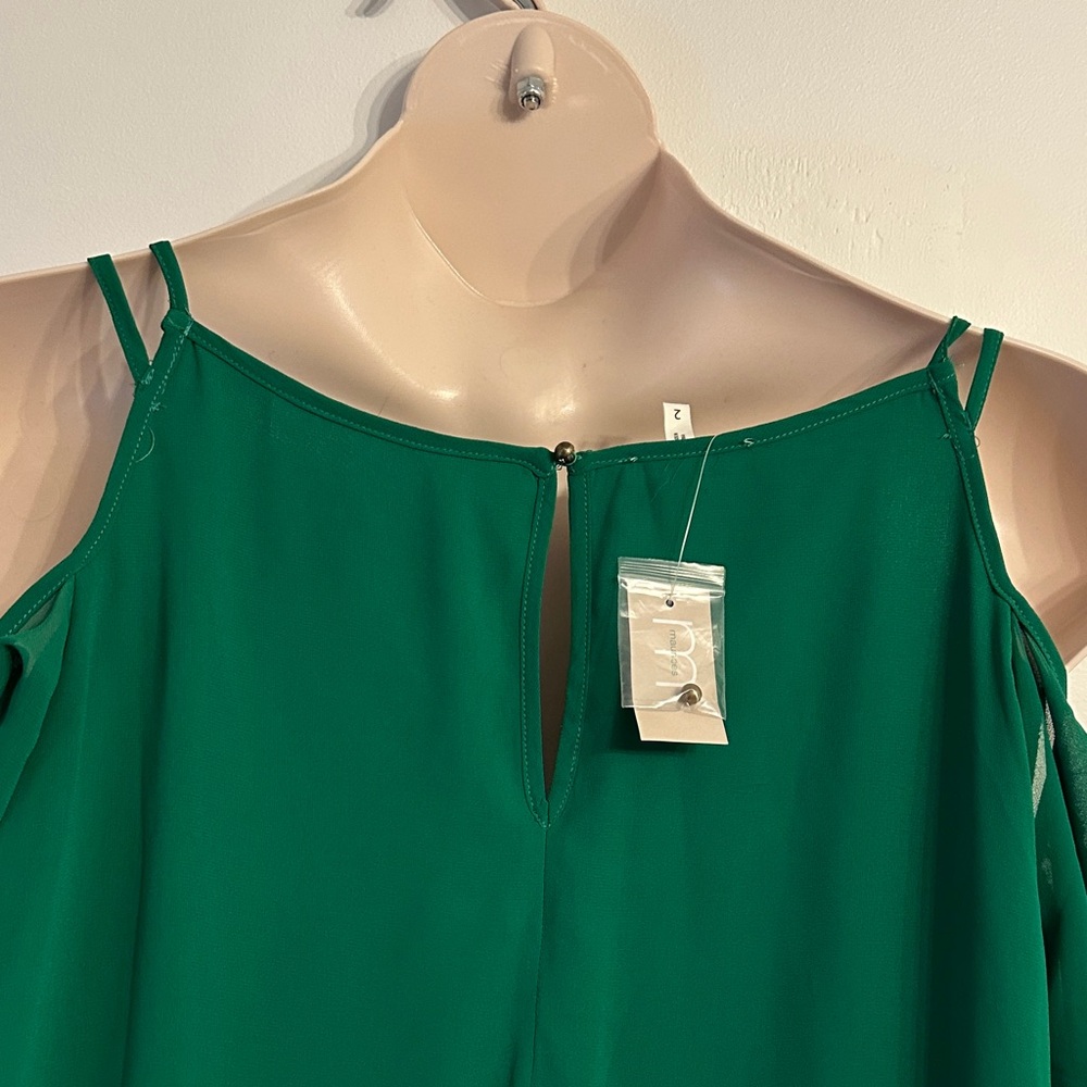 2x Green Off-Shoulder plus size Dress spring - Picture 3 of 3